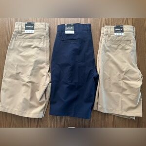 Hurley Men’s Flat Front Shorts New size 28 (lot of 3)